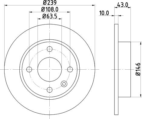 DON PCD15112 - Тормозной диск avtokuzovplus.com.ua