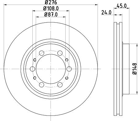 DON PCD15122 - Гальмівний диск autocars.com.ua