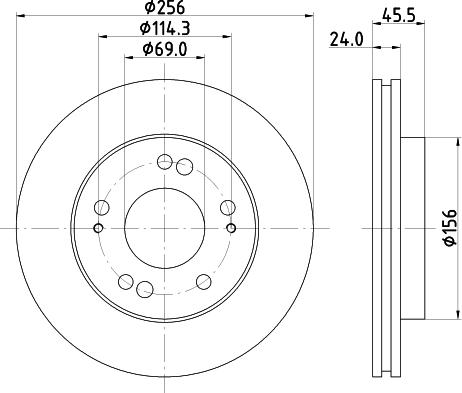 DON PCD15162 - Тормозной диск autodnr.net