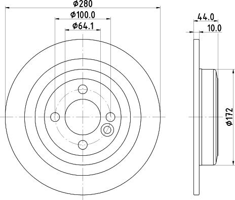 DON PCD15182 - Тормозной диск avtokuzovplus.com.ua