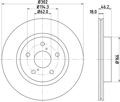 DON PCD15312 - Тормозной диск avtokuzovplus.com.ua