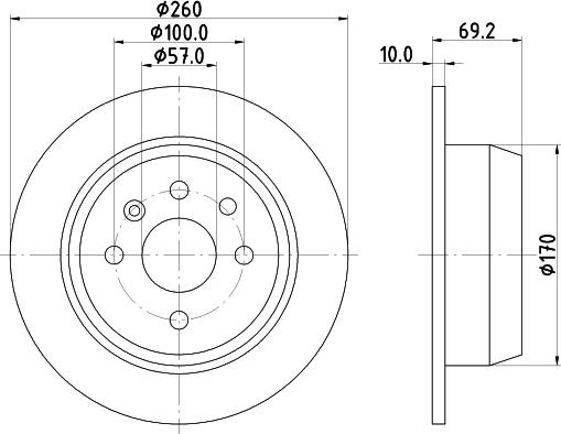 DON PCD15412 - Тормозной диск avtokuzovplus.com.ua