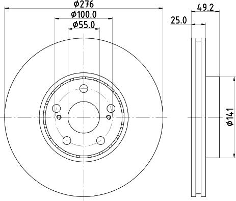 DON PCD15462 - Тормозной диск avtokuzovplus.com.ua