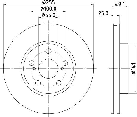 DON PCD15552 - Тормозной диск avtokuzovplus.com.ua