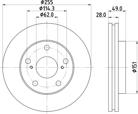 DON PCD15632 - Тормозной диск avtokuzovplus.com.ua