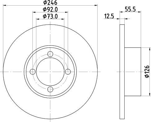 DON PCD15802 - Тормозной диск avtokuzovplus.com.ua