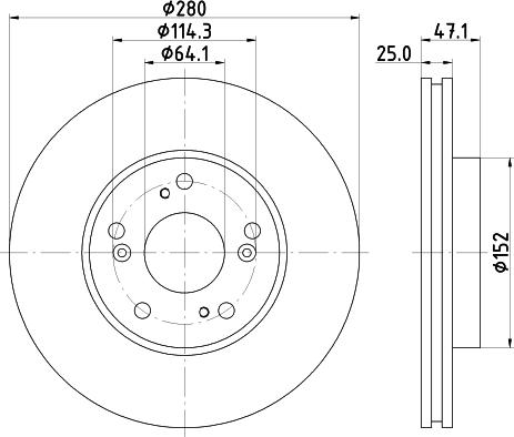 DON PCD15862 - Гальмівний диск autocars.com.ua