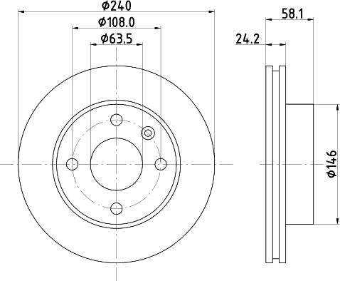 DON PCD16042 - Тормозной диск avtokuzovplus.com.ua