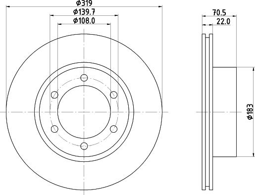 DON PCD16122 - Тормозной диск avtokuzovplus.com.ua