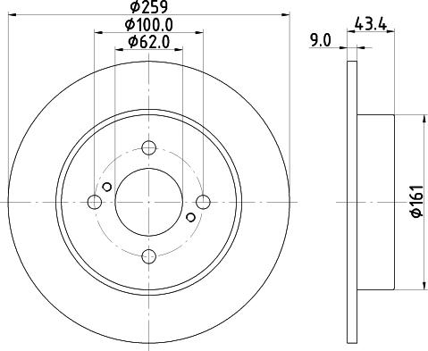 DON PCD16202 - Тормозной диск avtokuzovplus.com.ua