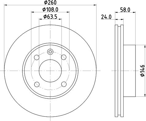 DON PCD16732 - Тормозной диск avtokuzovplus.com.ua