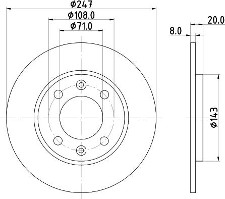 DON PCD16902 - Тормозной диск avtokuzovplus.com.ua