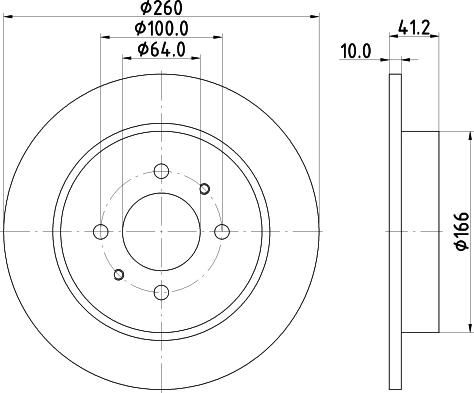 DON PCD17012 - Тормозной диск avtokuzovplus.com.ua