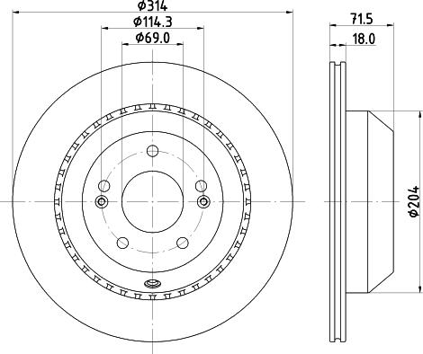 DON PCD17582 - Тормозной диск avtokuzovplus.com.ua