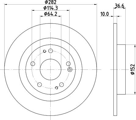 DON PCD17602 - Тормозной диск autodnr.net