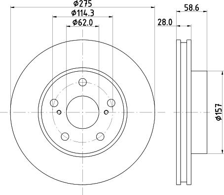 DON PCD17652 - Тормозной диск autodnr.net