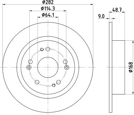 DON PCD17672 - Гальмівний диск autocars.com.ua