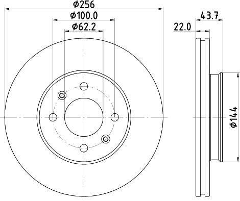 DON PCD17802 - Гальмівний диск autocars.com.ua