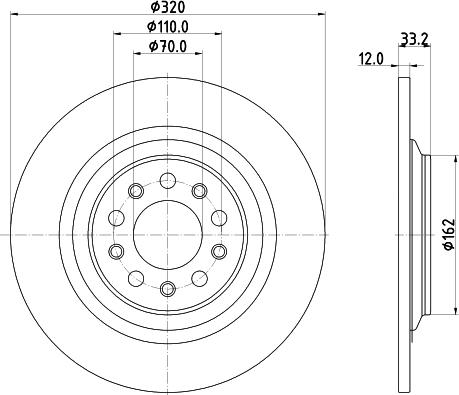 DON PCD17822 - Гальмівний диск autocars.com.ua