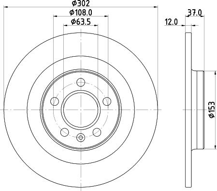 DON PCD17852 - Тормозной диск avtokuzovplus.com.ua