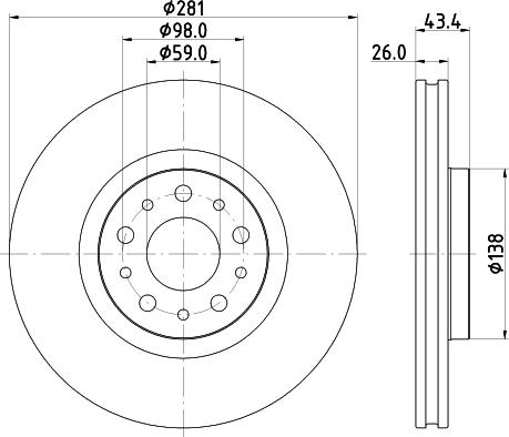 DON PCD17862 - Гальмівний диск autocars.com.ua