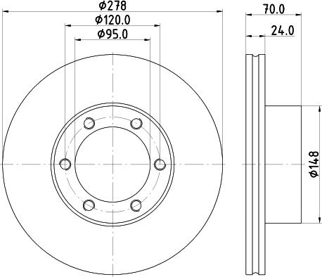 DON PCD17972 - Гальмівний диск autocars.com.ua