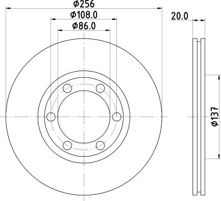 DON PCD17982 - Тормозной диск avtokuzovplus.com.ua