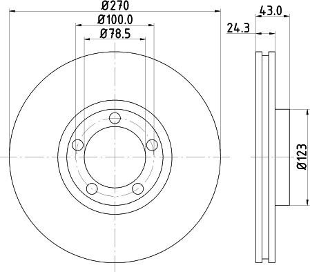 DON PCD18002 - Тормозной диск avtokuzovplus.com.ua