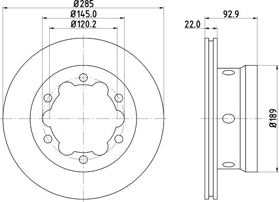 DON PCD18012 - Гальмівний диск autocars.com.ua