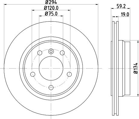 DON PCD18042 - Гальмівний диск autocars.com.ua