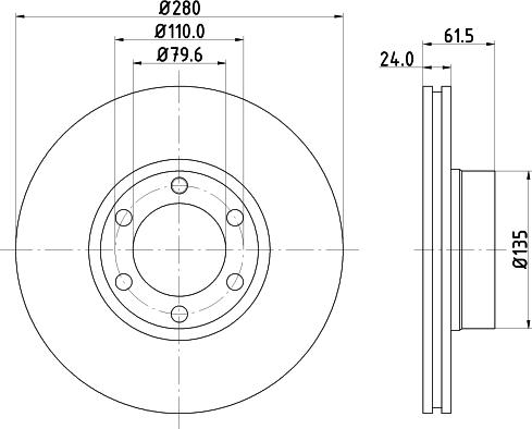 DON PCD18052 - Гальмівний диск autocars.com.ua