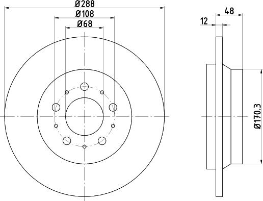 DON PCD18062 - Тормозной диск avtokuzovplus.com.ua