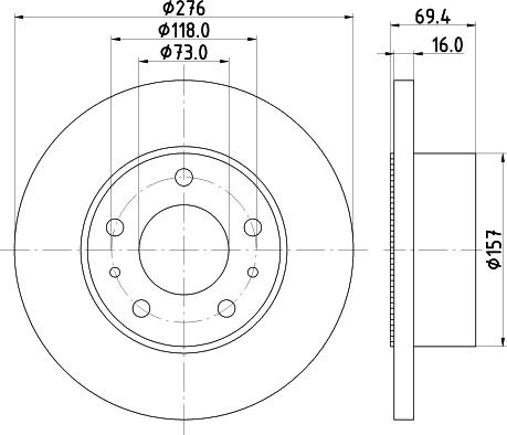 DON PCD18102 - Тормозной диск autodnr.net