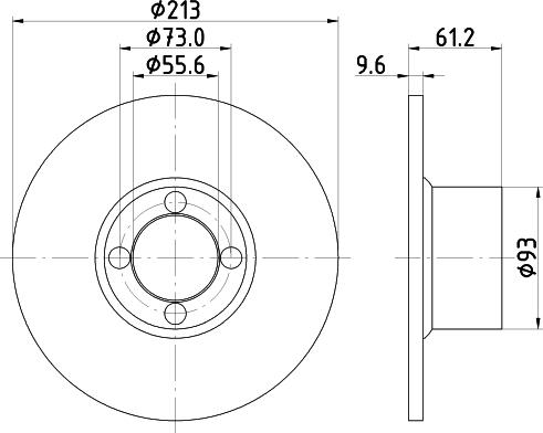 DON PCD18162 - Гальмівний диск autocars.com.ua