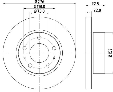 DON PCD18222 - Тормозной диск autodnr.net