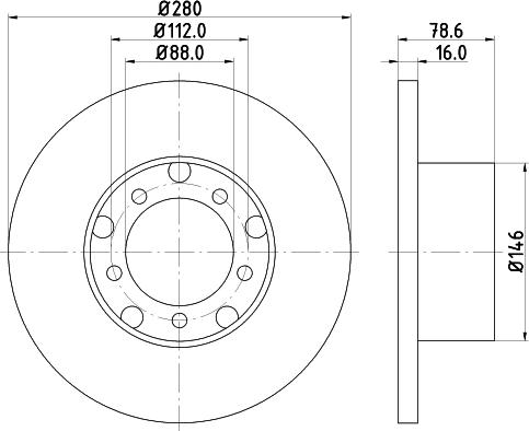 DON PCD18242 - Тормозной диск avtokuzovplus.com.ua