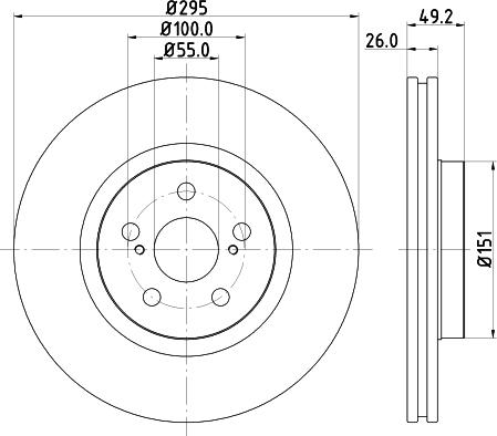 DON PCD18282 - Тормозной диск avtokuzovplus.com.ua