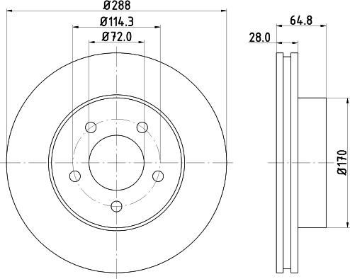 DON PCD18352 - Тормозной диск avtokuzovplus.com.ua