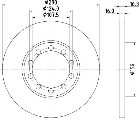 DON PCD18382 - Гальмівний диск autocars.com.ua