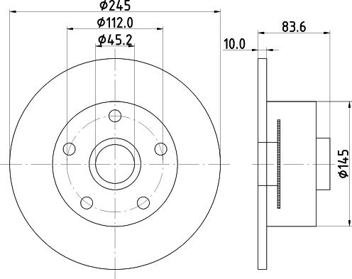 DON PCD18481 - Тормозной диск avtokuzovplus.com.ua