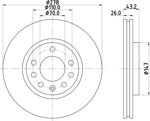 DON PCD18492 - Гальмівний диск autocars.com.ua