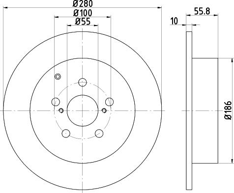 DON PCD18692 - Тормозной диск avtokuzovplus.com.ua