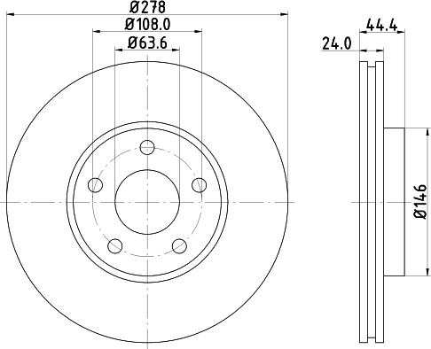 DON PCD18732 - Тормозной диск avtokuzovplus.com.ua