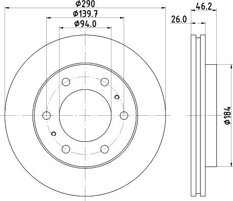 DON PCD18812 - Тормозной диск avtokuzovplus.com.ua