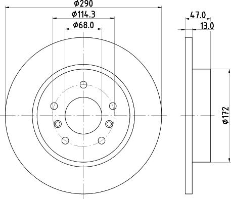 DON PCD18822 - Гальмівний диск autocars.com.ua