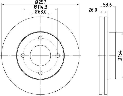 DON PCD18842 - Тормозной диск avtokuzovplus.com.ua