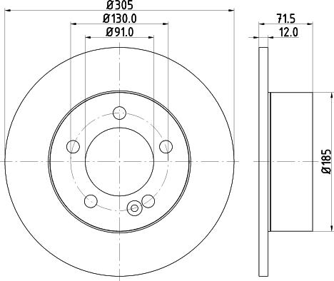 DON PCD18882 - Тормозной диск avtokuzovplus.com.ua