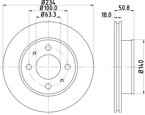 DON PCD19132 - Тормозной диск avtokuzovplus.com.ua