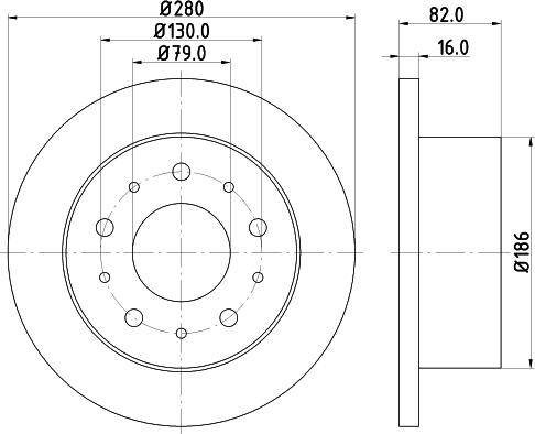 DON PCD19442 - Тормозной диск avtokuzovplus.com.ua