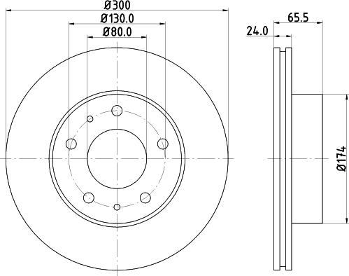 DON PCD19452 - Тормозной диск avtokuzovplus.com.ua